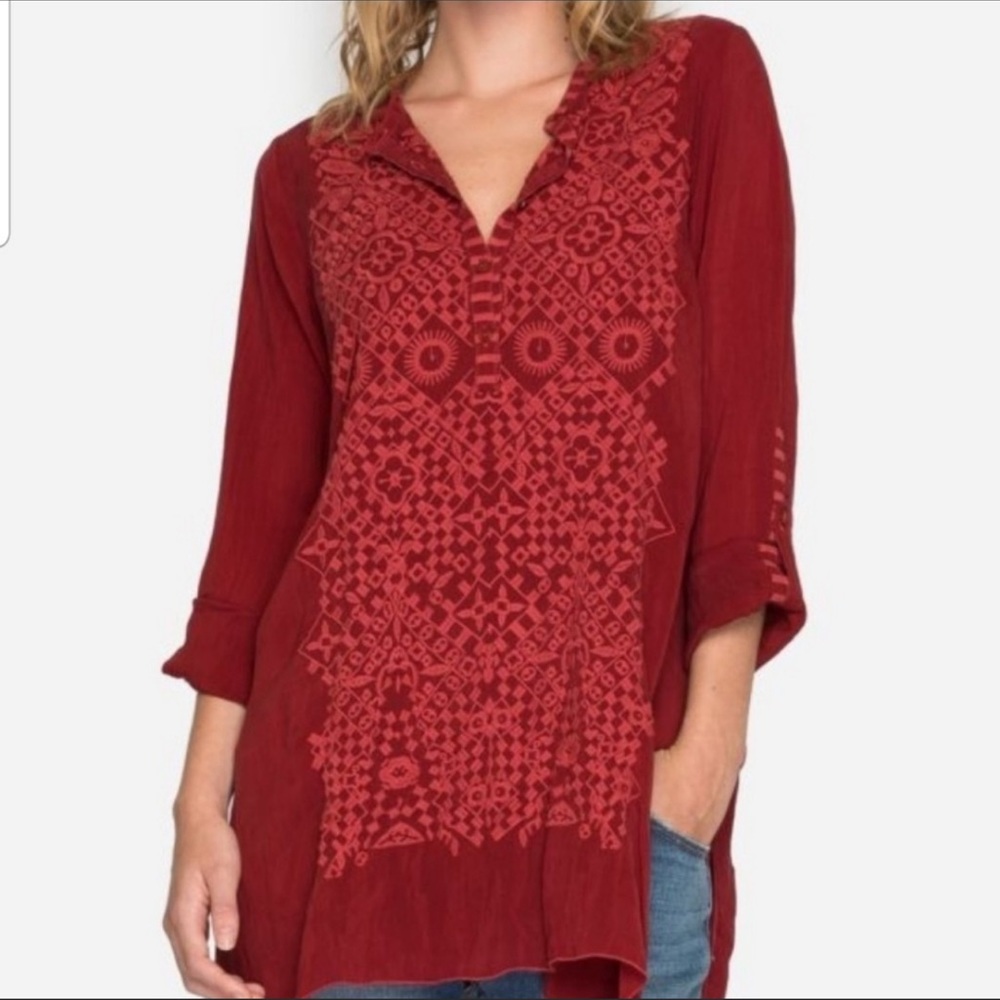 Johnny Was Rosa Tunic
